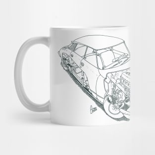 DS 21 dark line art Mug